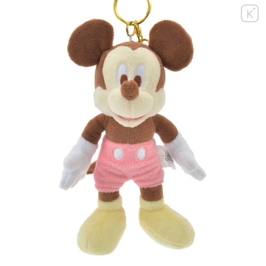 Japan Disney Store Fluffy Plush Keychain - Mickey Mouse : Pastel JP Style - 1