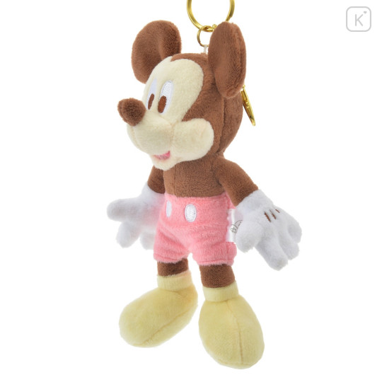 Japan Disney Store Fluffy Plush Keychain - Mickey Mouse : Pastel JP Style - 2