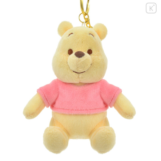 Japan Disney Store Fluffy Plush Keychain - Pooh : Pastel JP Style - 1