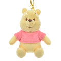 Japan Disney Store Fluffy Plush Keychain - Pooh : Pastel JP Style - 1