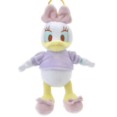 Japan Disney Store Fluffy Plush Keychain - Daisy Duck / Pastel JP Style
