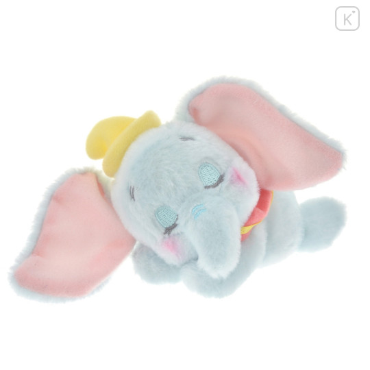 Japan Disney Store Fluffy Plush Ballchain - Dumbo : Pastel Sleeping Baby - 1