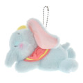 Japan Disney Store Fluffy Plush Ballchain - Dumbo : Pastel Sleeping Baby - 2