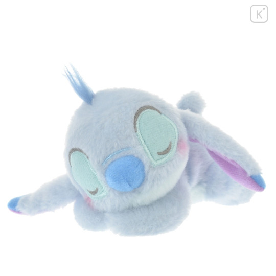 Japan Disney Store Fluffy Plush Ballchain - Stitch : Pastel Sleeping Baby - 1