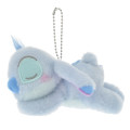 Japan Disney Store Fluffy Plush Ballchain - Stitch : Pastel Sleeping Baby - 2