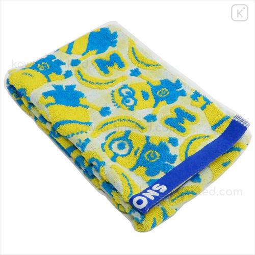 Japan Minions Jacquard Long Wash Towel - Yellow & Blue | Kawaii Limited