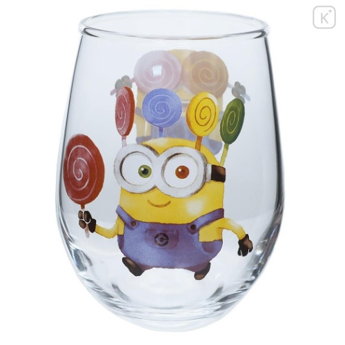 Japan Minions Round Glass Tumbler - Bob & Candy - 1