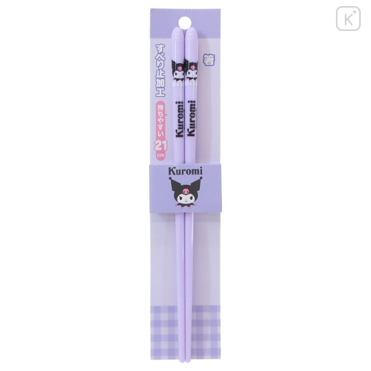 Japan Sanrio Chopsticks 21cm - Kuromi / Light Purple - 4