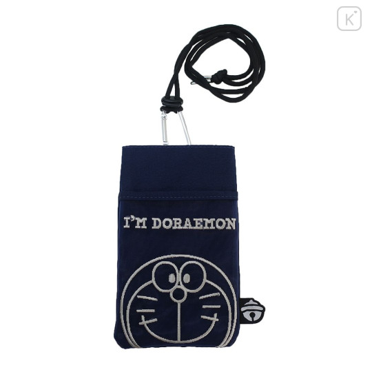 Japan Doraemon Gadget Pocket Sacoche & Neck Strap - Black - 1