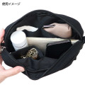 Japan Sanrio Pocket Sacoche Should Bag - Kuromi / Black - 5