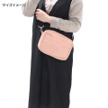Japan Sanrio Pocket Sacoche Should Bag - Kuromi / Black - 6