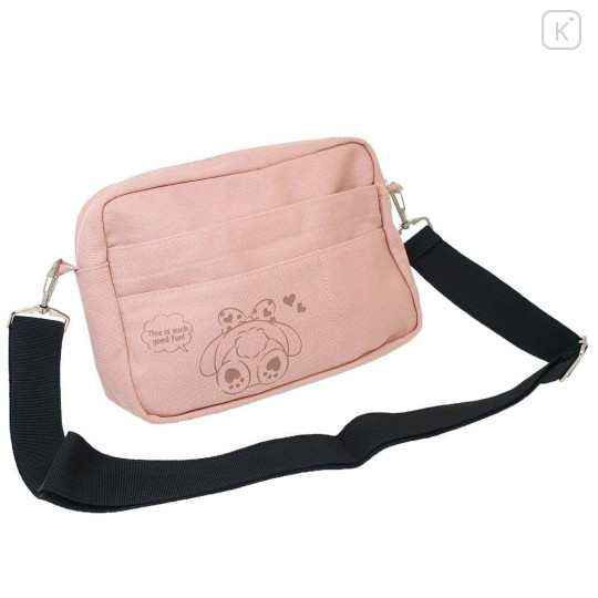 Japan Sanrio Pocket Sacoche Should Bag - My Melody / Light Pink - 2