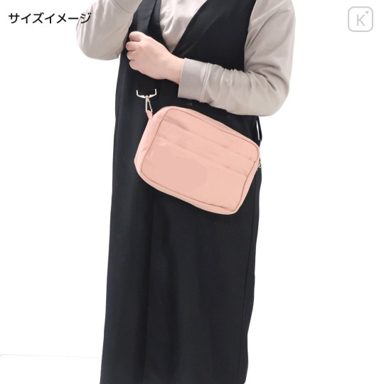 Japan Sanrio Pocket Sacoche Should Bag - My Melody / Light Pink - 7