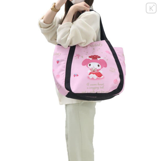 Japan Sanrio Balloon Insulated Cooler Tote Bag - My Melody / Pink Lady - 5