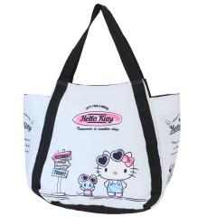 Japan Sanrio Balloon Insulated Cooler Tote Bag - Hello Kitty / White