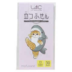 Japan Mofusand Sticky Notes Stand - Cat / Shark Dance