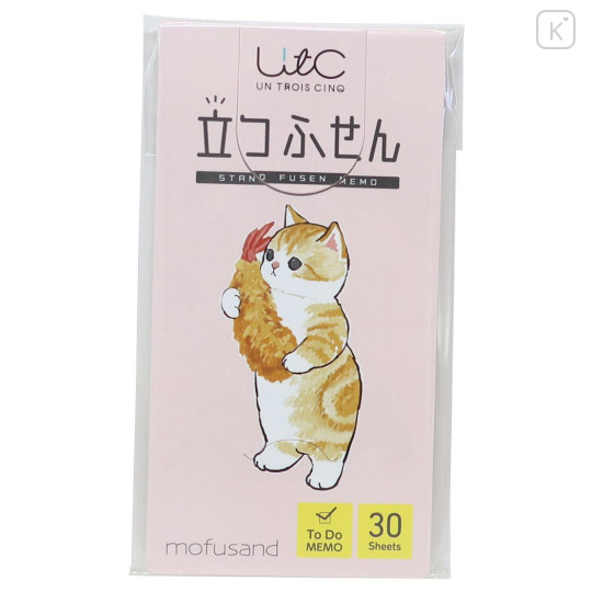 Japan Mofusand Sticky Notes Stand - Cat / Tempura Hello - 1