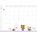 Japan San-X B6 Monthly Schedule Book - Rilakkuma Yellow 2024 - 3