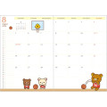 Japan San-X B6 Monthly Schedule Book - Rilakkuma Merry-go-round 2024 - 3