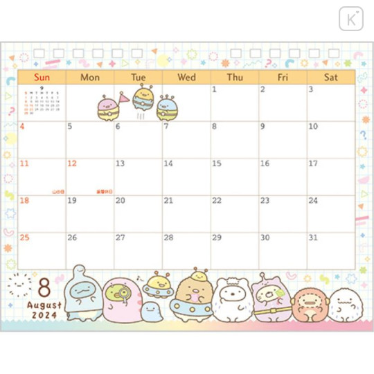 Japan San-X Calendar - Sumikko Gurashi Dragon 2024 - 3