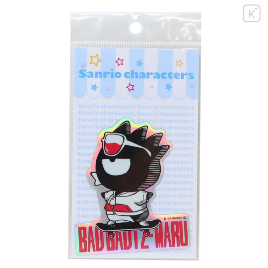 Japan Sanrio Hologram Vinyl Sticker - Bad Badtz-maru / Skateboard - 1