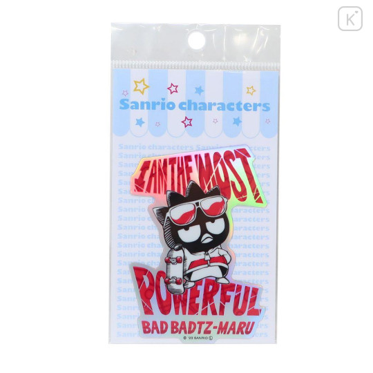 Japan Sanrio Hologram Vinyl Sticker - Bad Badtz-maru / Most Powerful - 1