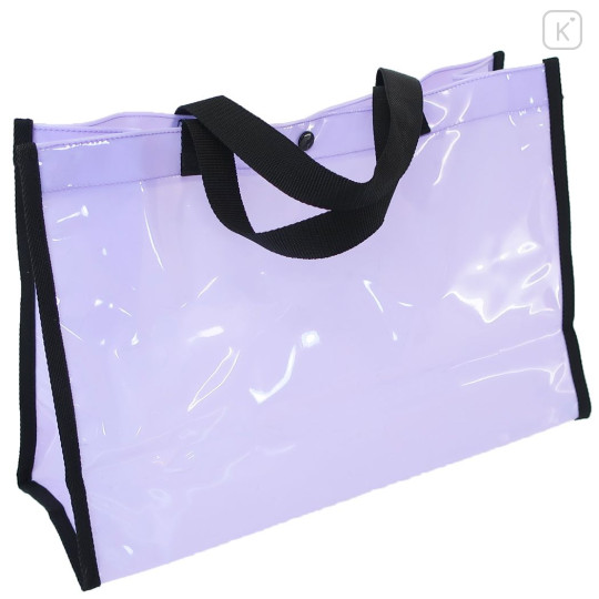 Japan Sanrio Vinyl Pool Bag - Kuromi / Purple Black - 2