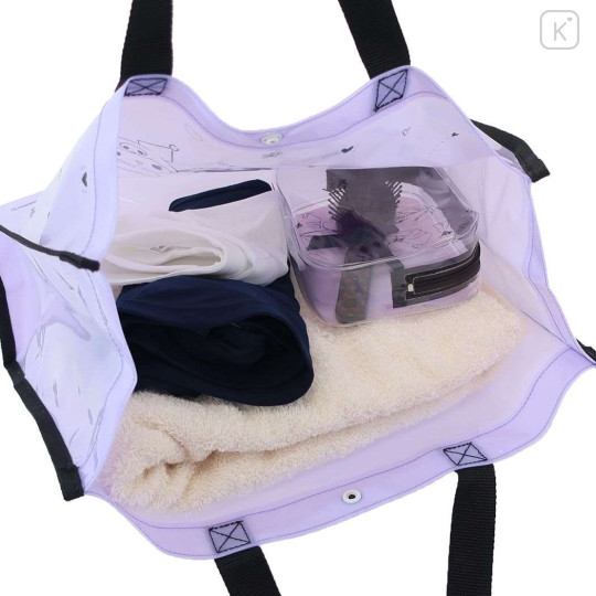 Japan Sanrio Vinyl Pool Bag - Kuromi : Purple Black - 4