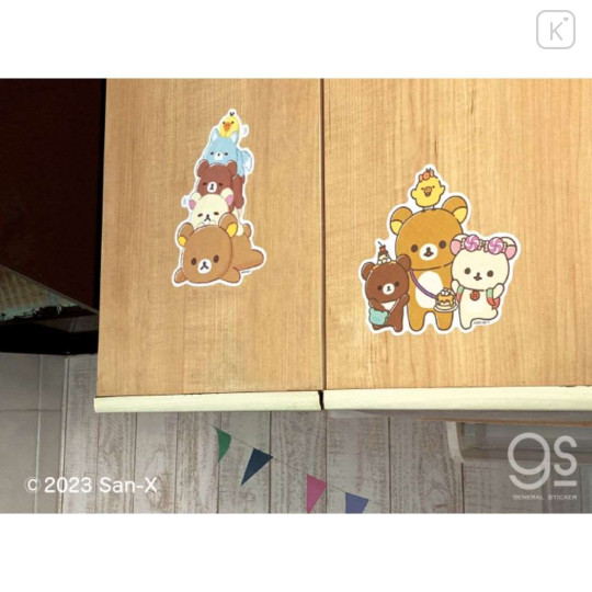 Japan San-X Large Vinyl Sticker - Rilakkuma / Diagram - 3