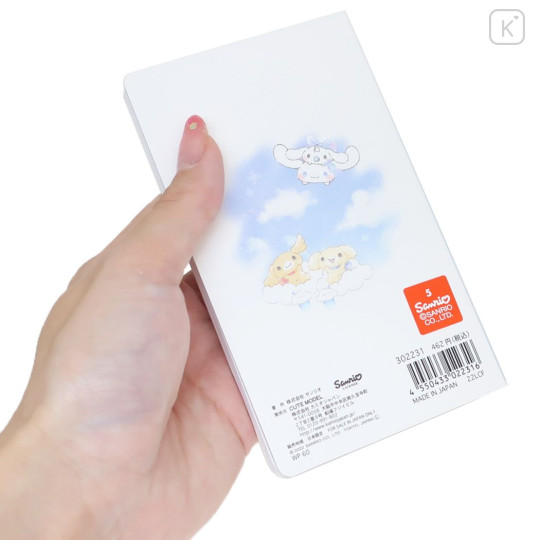 Japan Sanrio Memo Pad with Cover - Cinnamoroll / Blue Sky - 2