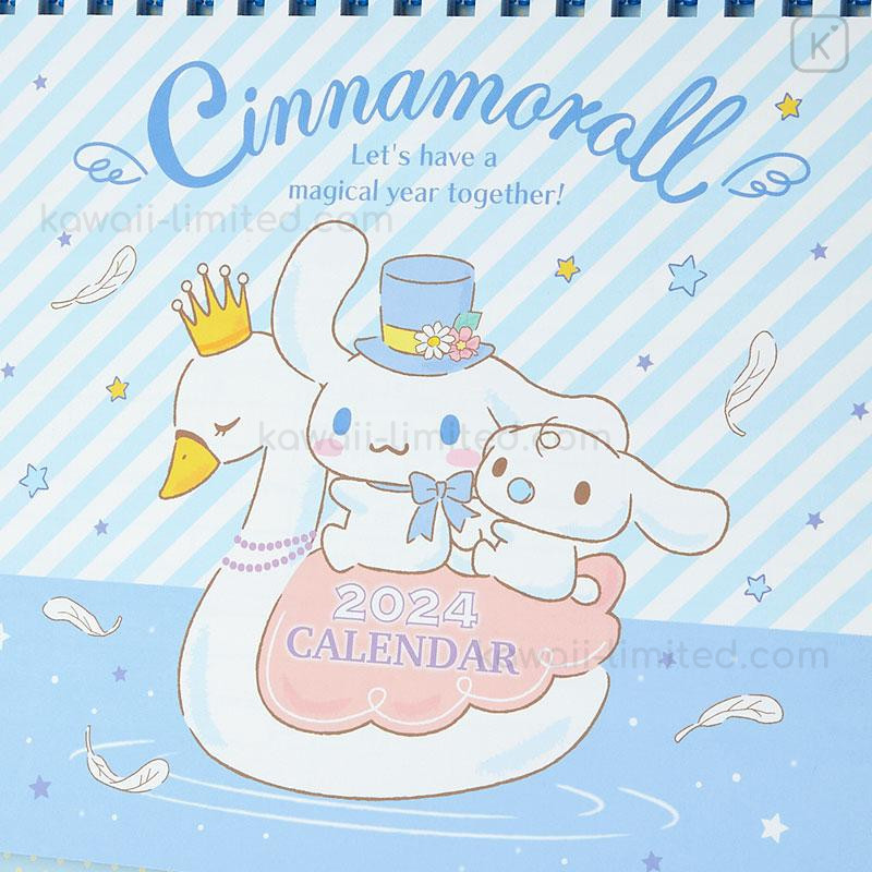 Japan Sanrio Original Ring Calendar Cinnamoroll 2024 Kawaii Limited