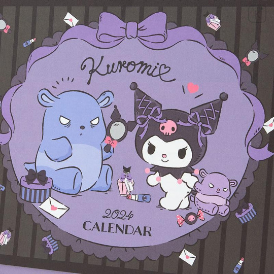 Japan Sanrio Original Ring Calendar - Kuromi 2024 - 5