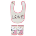 Japan Peanuts Bib & Socks Set - Snoopy / Heart - 2