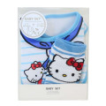 Japan Sanrio Bib & Socks Set - Hello Kitty / Blue - 1
