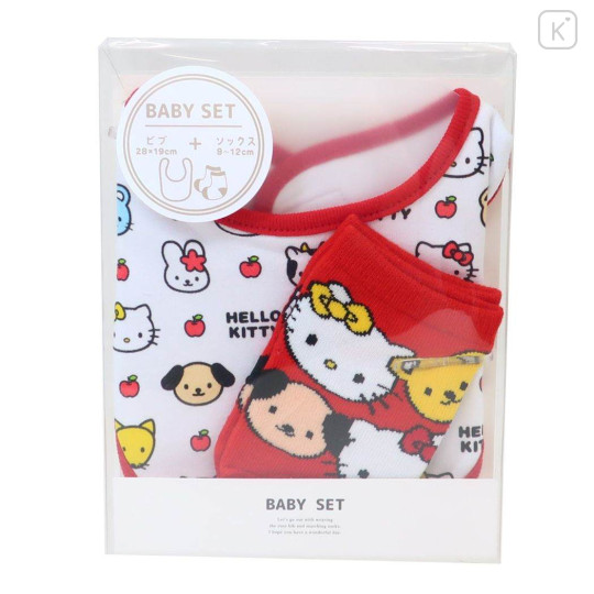 Japan Sanrio Bib & Socks Set - Hello Kitty / Friends - 1
