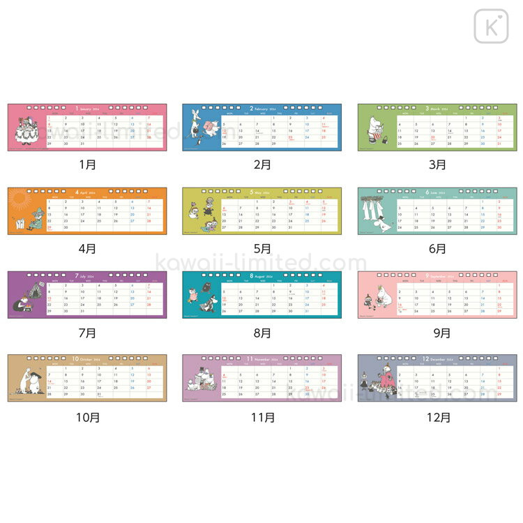 Japan Moomin Ring Calendar - 2024 / Smaller | Kawaii Limited