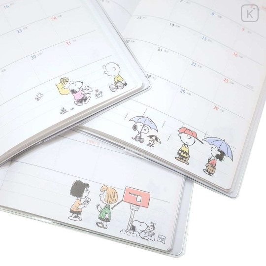 Japan Peanuts B6 Schedule Book - 2024 / Snoopy White - 4