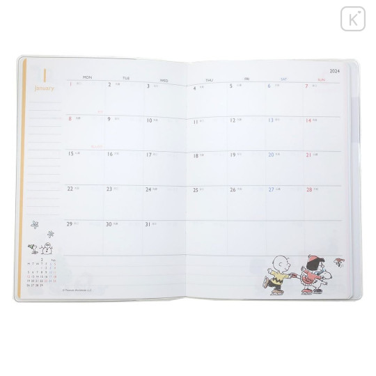 Japan Peanuts B6 Schedule Book - 2024 : Snoopy & Charlie - 3