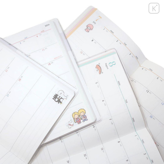 Japan Sanrio B6 Schedule Book - 2024 : Character White - 4