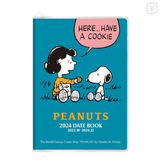 Japan Peanuts A6 Monthly Schedule Book - 2024 / Snoopy Lucy Green - 1