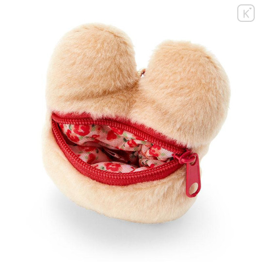 Japan Sanrio Face Coin Case - Marron Cream - 4
