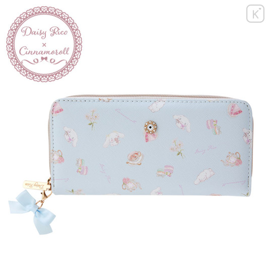 Japan Sanrio Daisy Rico Long Wallet - Cinnamoroll : Blue - 1