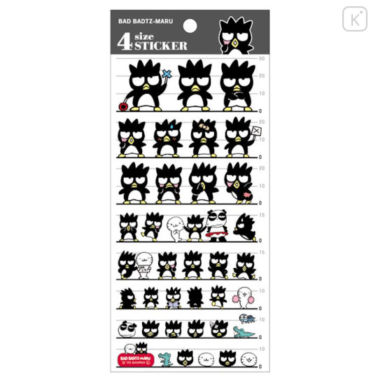 Japan Sanrio 4 Size Sticker - Bad Badtz-maru - 1