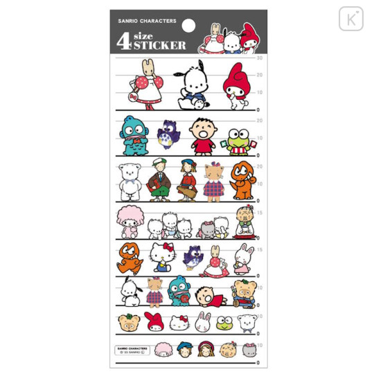 Japan Sanrio 4 Size Sticker - Characters / Rare A - 1