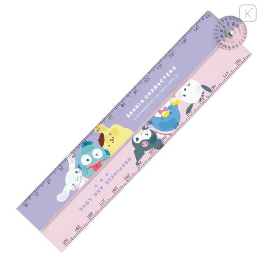 Japan Sanrio 17cm Folding Ruler - Pink & Purple | Kawaii Limited