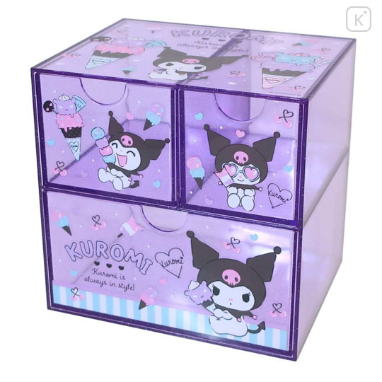 Japan Sanrio Chest Drawer - Kuromi : Ice Cream - 1