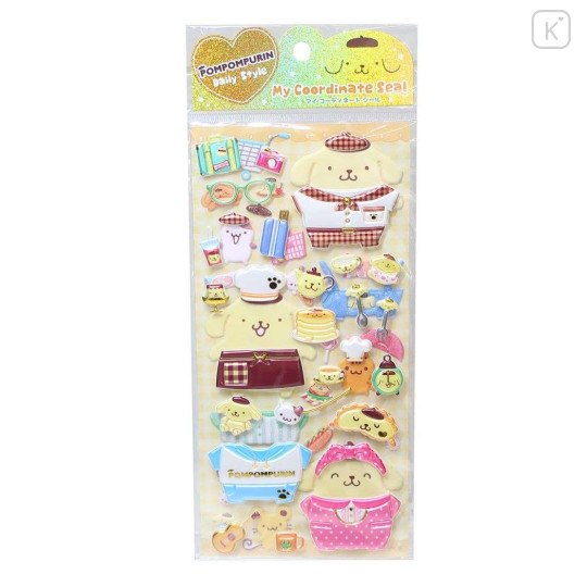 Japan Sanrio Playing Sticker - Pompompurin / Dress Up - 1