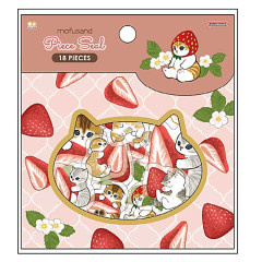Japan Mofusand Sticker Set - Cat / Strawberry