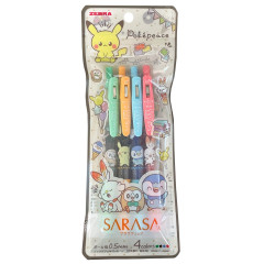 Japan Pokemon Sarasa Clip Gel Pen 4pcs Set - Pokepeace