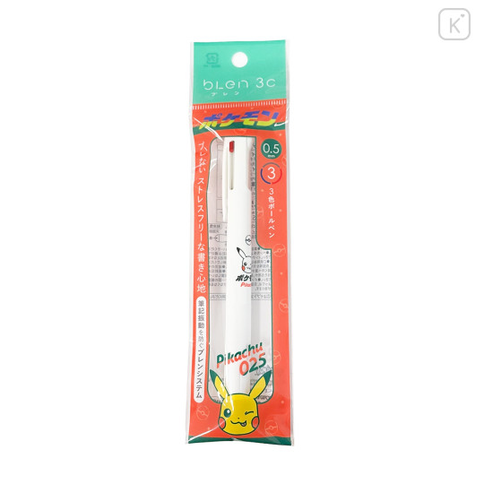 Japan Pokemon bLen 3C Multi Ballpoint Pen - Pikachu Colorful Art - 1